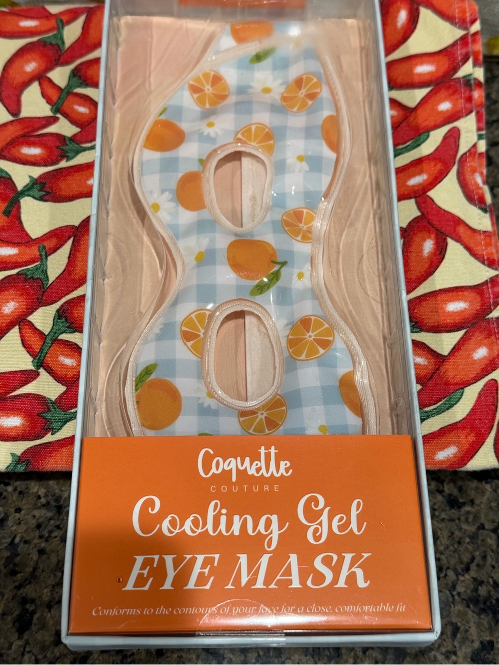 Coquette Cooling Gel Eye Mask - Oranges Pattern